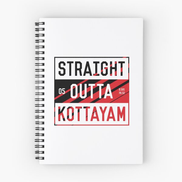 Item preview, Straight Outta Kottayam | Black and red | Funny Malayalam Phrases designed and sold by DrawingBoard.