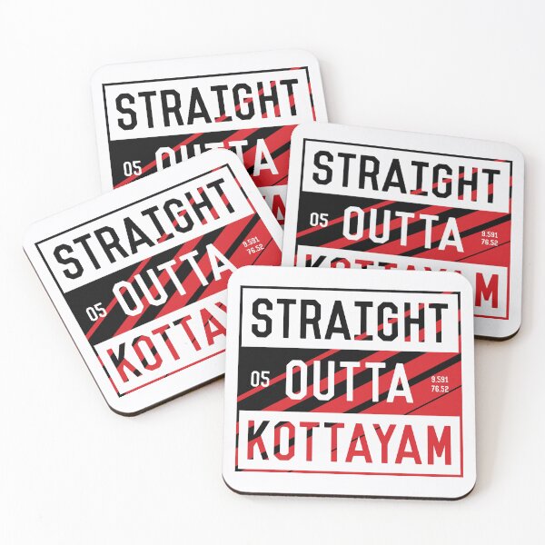 Item preview, Straight Outta Kottayam | Black and red | Funny Malayalam Phrases designed and sold by DrawingBoard.