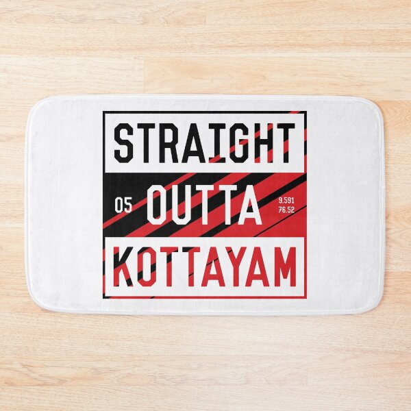 Item preview, Straight Outta Kottayam | Black and red | Funny Malayalam Phrases designed and sold by DrawingBoard.