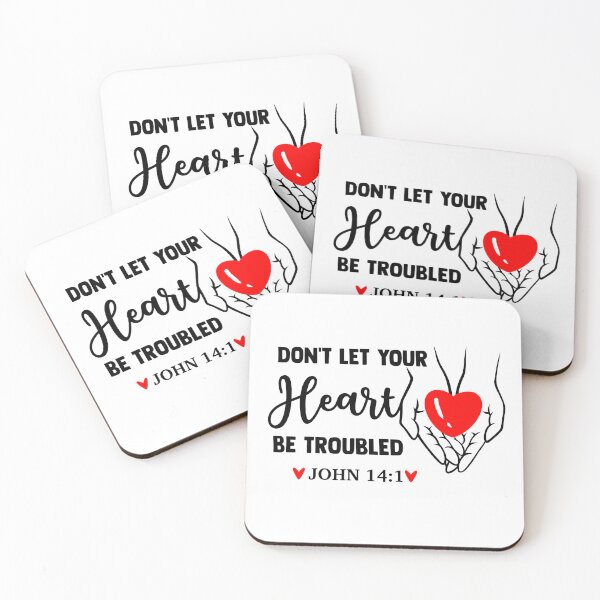 Item preview, John 14:1 Bible Quotes Don't Let Your Heart Be Troubled designed and sold by Minnesnowta.