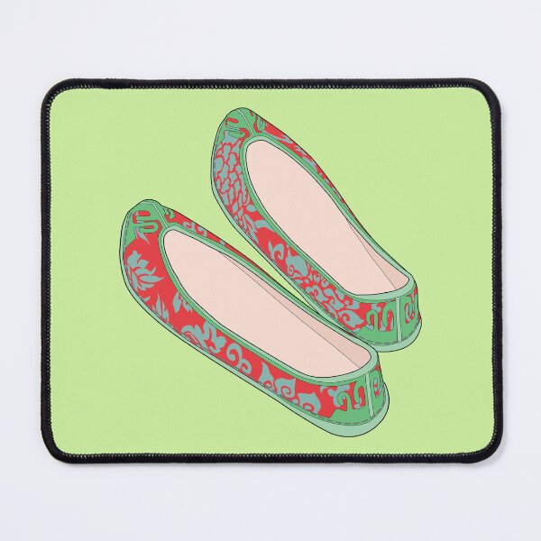 Aperçu de l'œuvre Chaussures plates, illustration de chaussures, illustration de mode, chaussures à fleurs, art coréen créée et vendue par allpalgo.