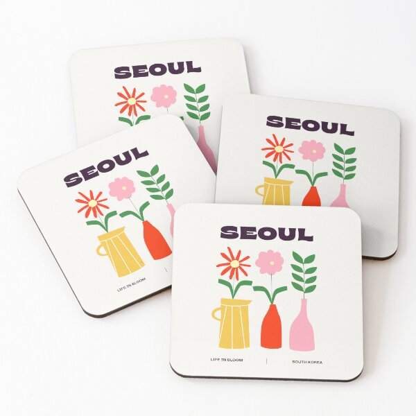Item preview, Flower Market Seoul, Cherry Blossom Seoul South Korea Spring Summer Cafe Aesthetic, Shirt Sticker Poster, Korean 서울꽃, 서울, 꽃 designed and sold by Common Truth.