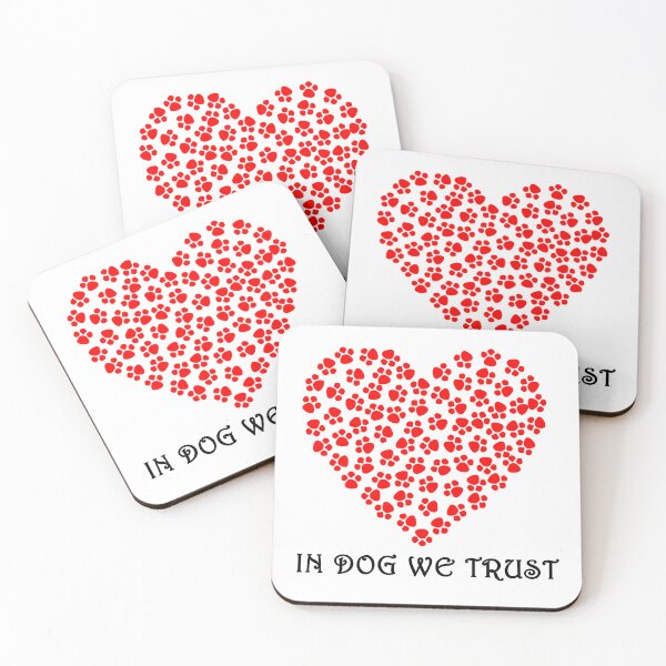 Item preview, In Dog We Trust Paw Hearts  designed and sold by Minnesnowta.