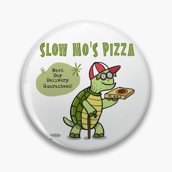 Artikelvorschau, Lustiger Cartoon-Schildkröten-Pizzabote entworfen und verkauft von HalloMolly.