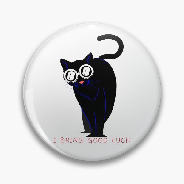 Item preview, Black Cat Wearing Glasses Brings Good Luck designed and sold by LargeShop.