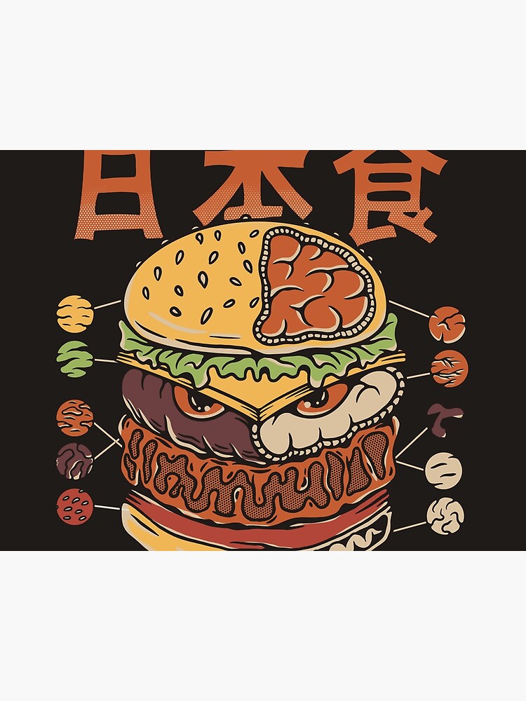 Disover Monster Burger - Pet Bowls Mat
