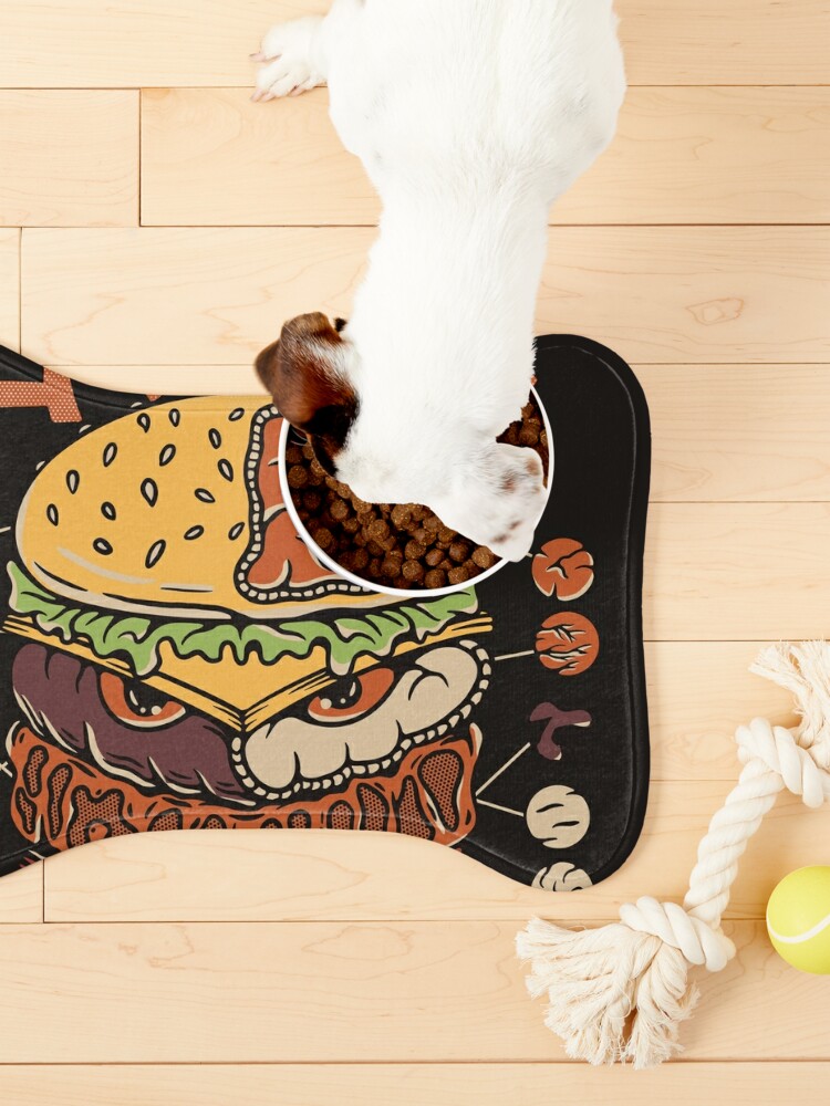 Discover Monster Burger - Pet Bowls Mat