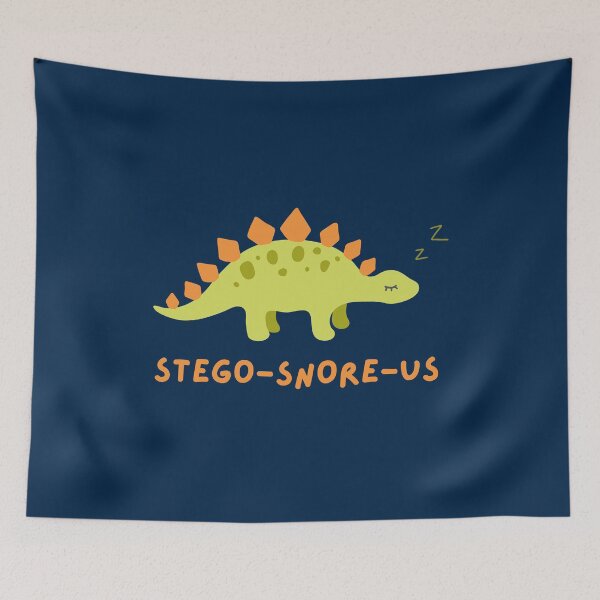 Item preview, Stego-Snore-us Sleeping Stegosaurus Snoring Dinosaur  designed and sold by CherieTree.
