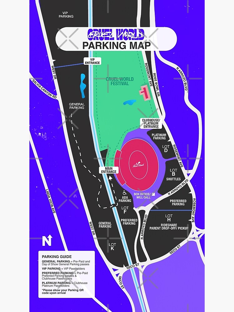 "Cruel World Parking Map 2022" Poster for Sale by hoodjohnstore