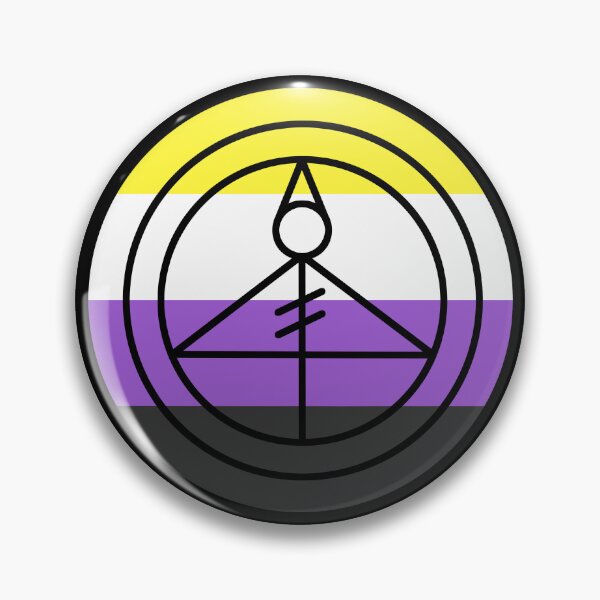 Item preview, THE OWL HOUSE GLYPH - NON-BINARY FLAG designed and sold by alidrawss-1.