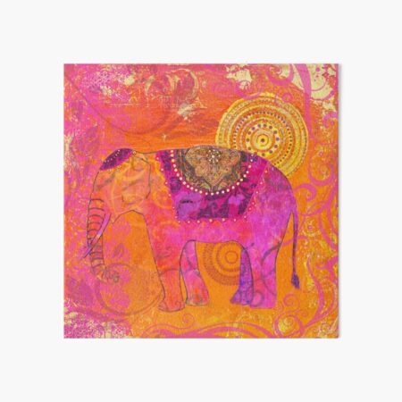 Happy Elephant II Art Board Print