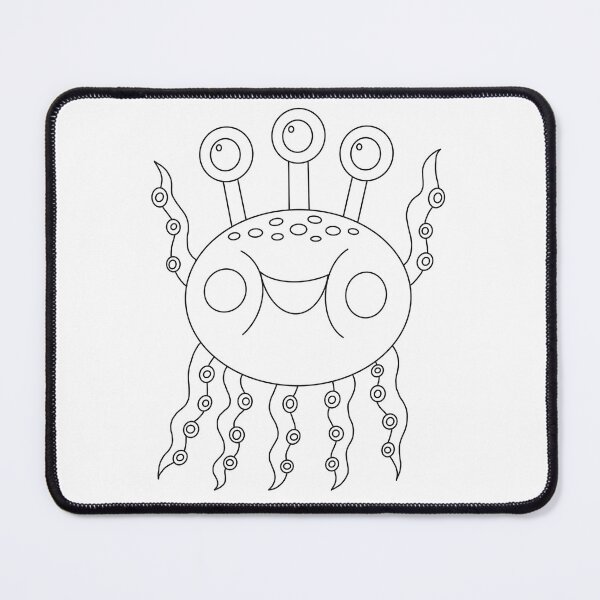 Item preview, monster coloring : funny 3 eyes monster for painting activity at home or at birthday party designed and sold by Tina-studio.