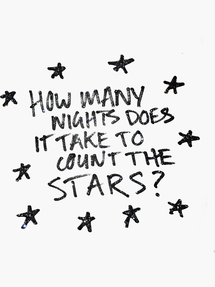 &ldquo;How Many Nights " Sticker for Sale by NoelPinto | Redbubble