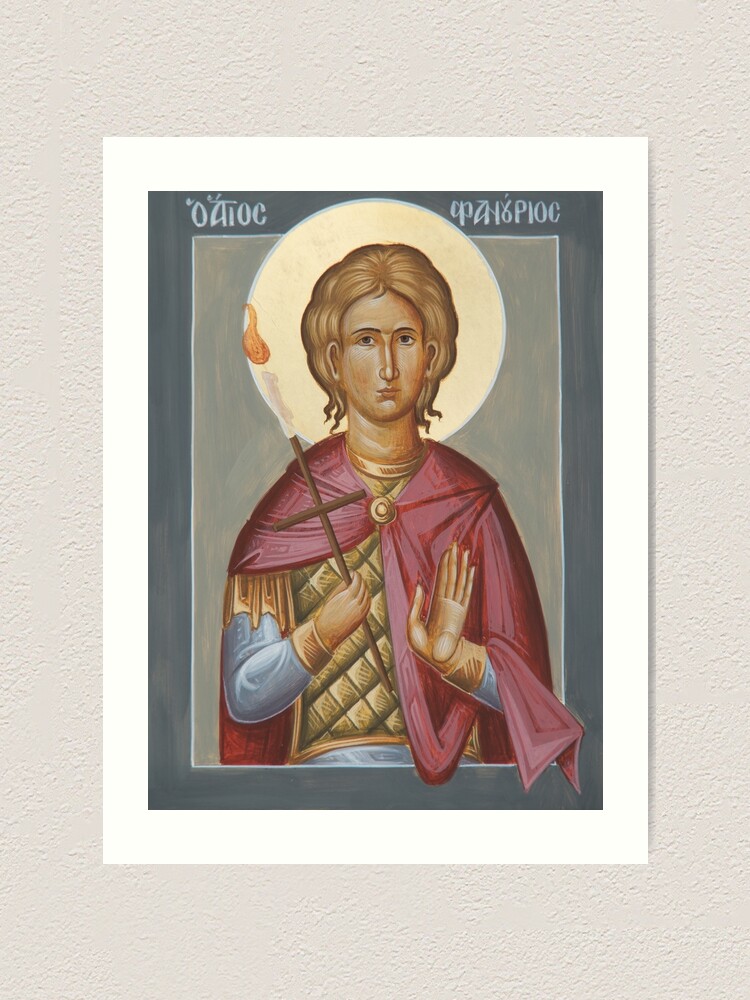 Alternate view of St Phanourios Art Print