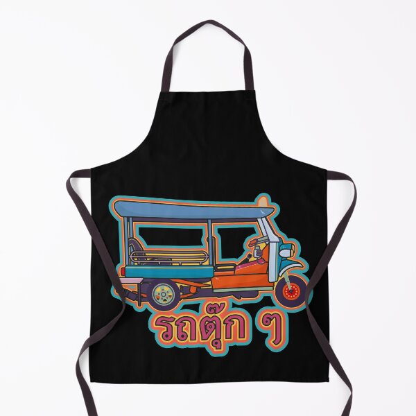 Item preview, Tuk tuk Thailand illustration - colorful -Thai font designed and sold by Boogosh.