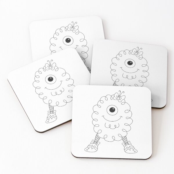 Item preview, monster coloring : cute monster for painting activity at home or at birthday party designed and sold by Tina-studio.