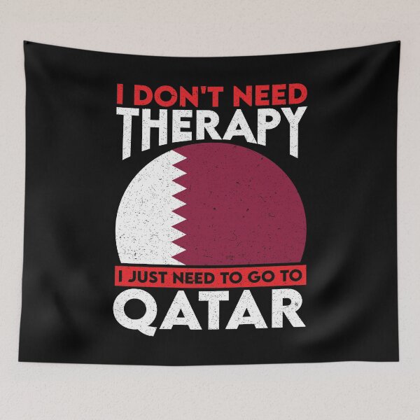 Item preview, I Don't Need Therapy I Just Need To Go To Qatar: Qatar Pride Home Calling - Vintage Flag Qatari designed and sold by Adexyl.