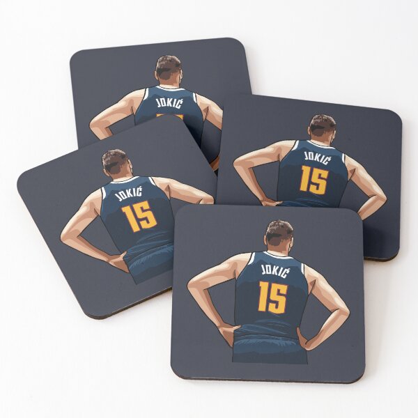 Item preview, Nikola Jokic Vector Back Dark Blue Qiangy designed and sold by EerieHarakiri.