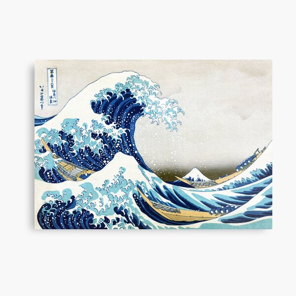 La grande vague de Kanagawa Impression métallique