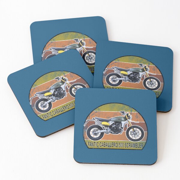 Item preview, Fantic Caballero 500 Scrambler illustration   designed and sold by LegendVintages.