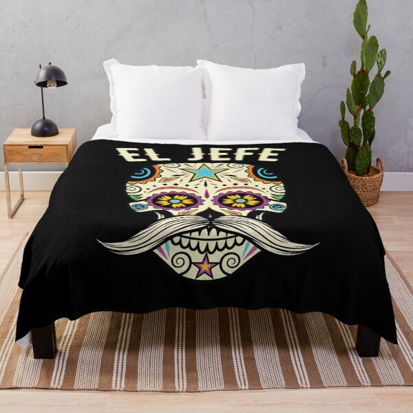 Item preview, El Jefe Men Mexican Boss Sugar Skull Day of The Dead designed and sold by mejeoshop.