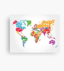 Typography Map Canvas Print