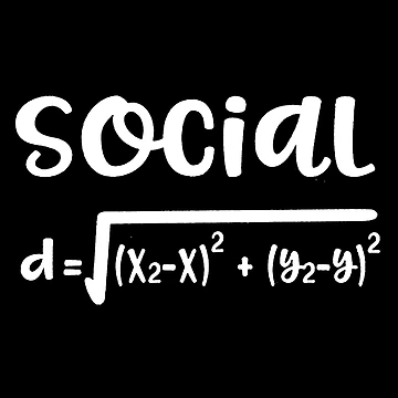 Artwork thumbnail, Social Distance Formula Math by supriyadi4927
