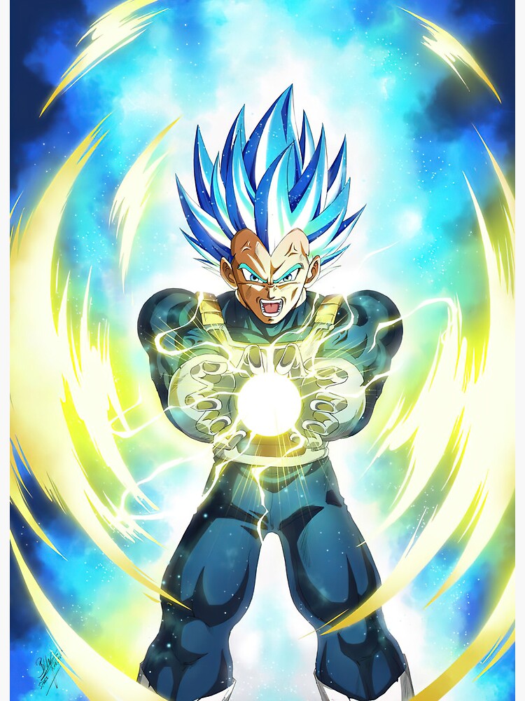 Dragon ball Anime Vegeta SSGSS Final Flash | Art Board Print