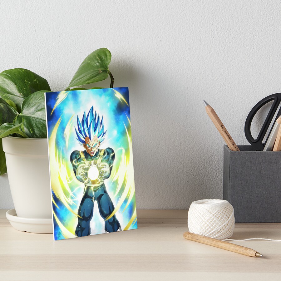 Dragon ball Anime Vegeta SSGSS Final Flash | Art Board Print