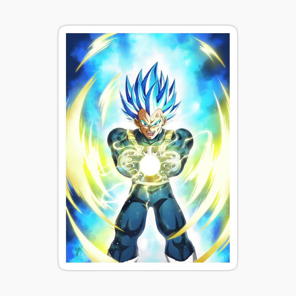 Dragon ball Anime Vegeta SSGSS Final Flash | Art Board Print