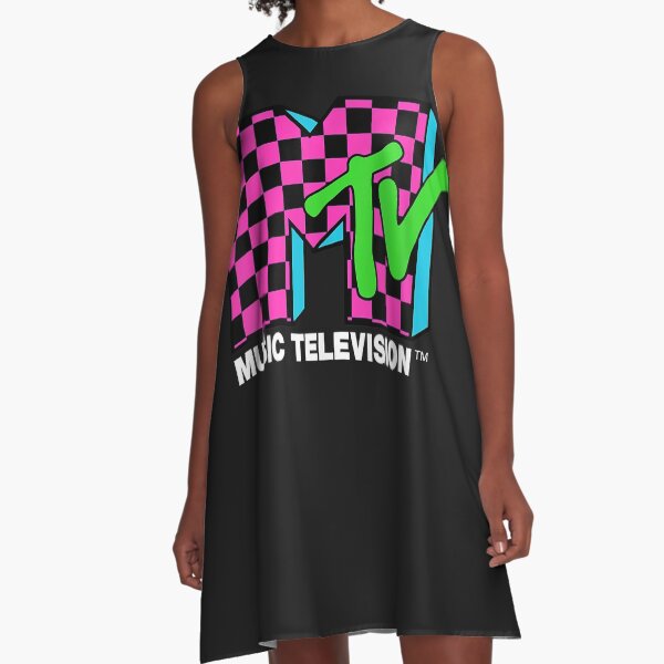 Aperçu de l'œuvre Conception classique de damier rose et bleu du logo mtv créée et vendue par ChristopherHuli.