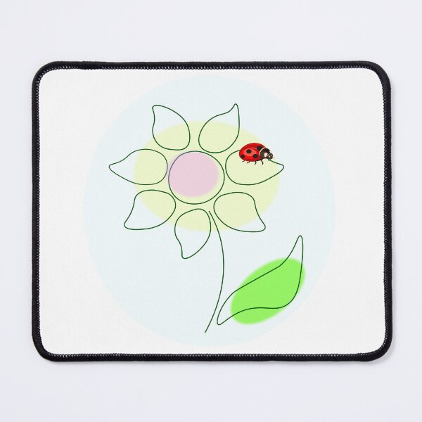 Item preview, yellow flower and insect ladybug designed and sold by Zhanna Lenivaya.