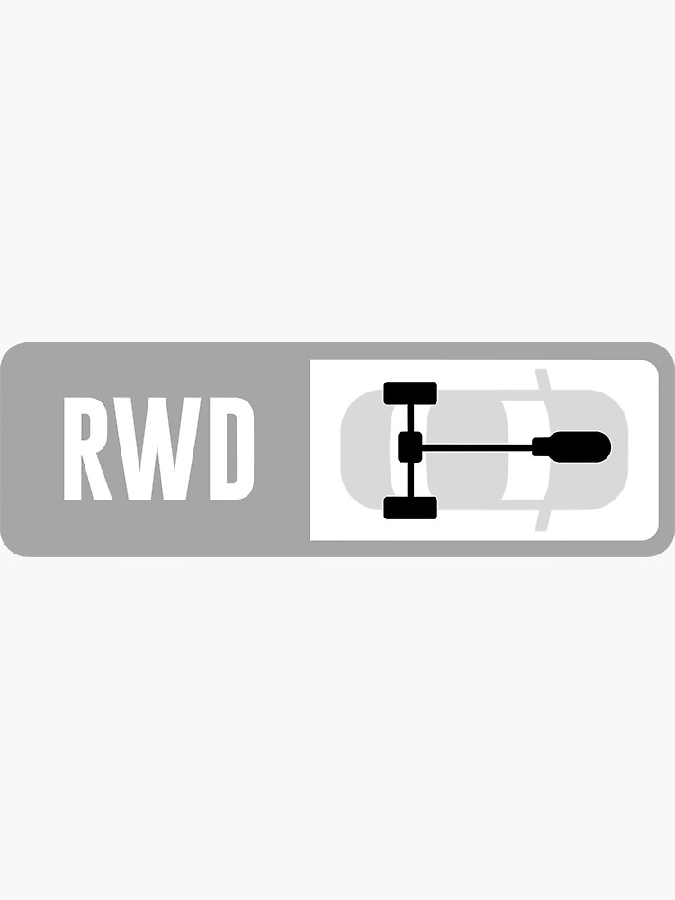 "Front Engine RWD Forza Drive Train Sticker" Sticker for Sale by
