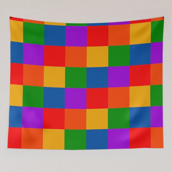 Item preview, LGBT Rainbow Inspired Checkered Pattern designed and sold by SpaceAlienTees.