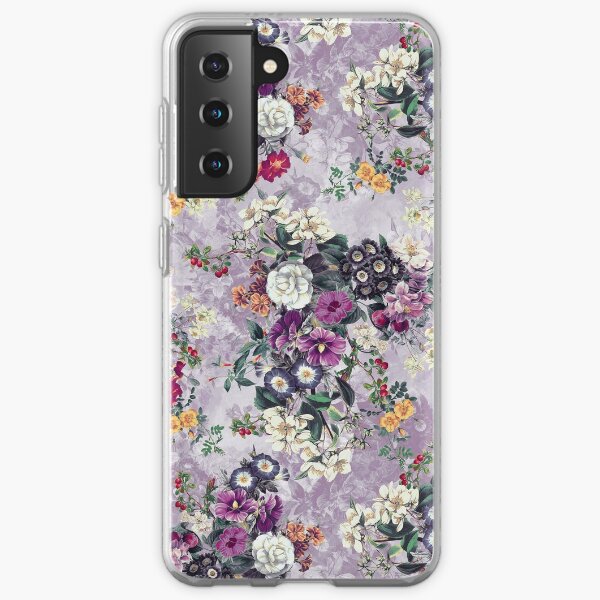 Botanical Flowers Purple Samsung Galaxy Soft Case
