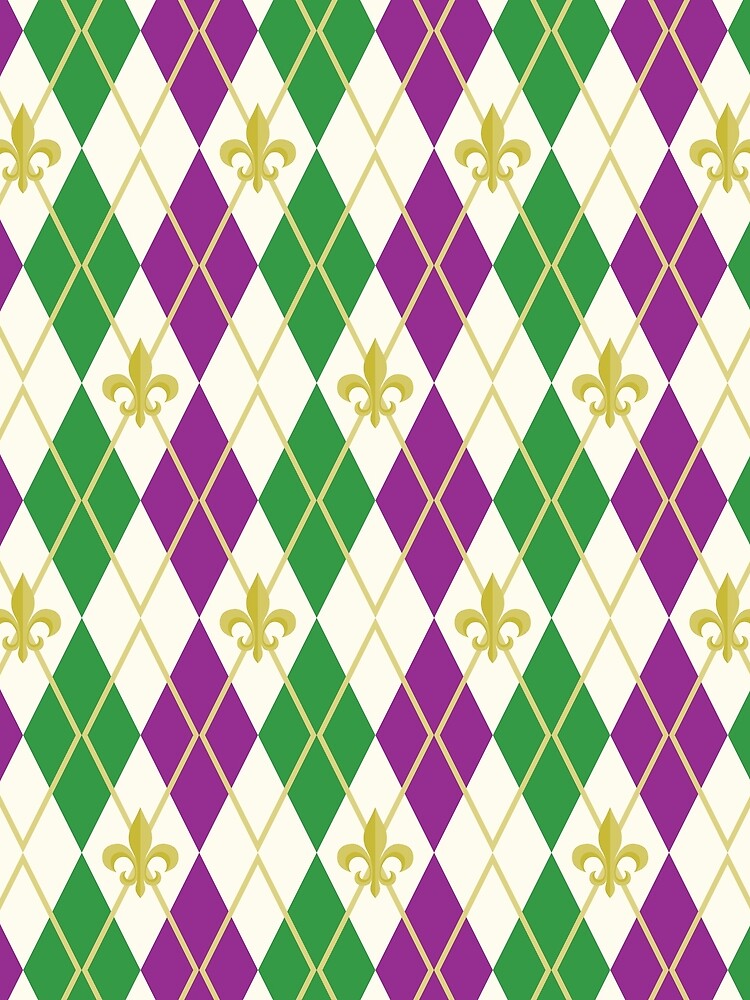Mardi Gras Argyle by ValerieDesigns
