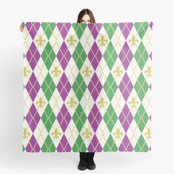 Mardi Gras Argyle Scarf