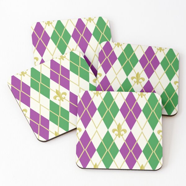 Item preview, Mardi Gras Argyle designed and sold by Valerie Bennett.