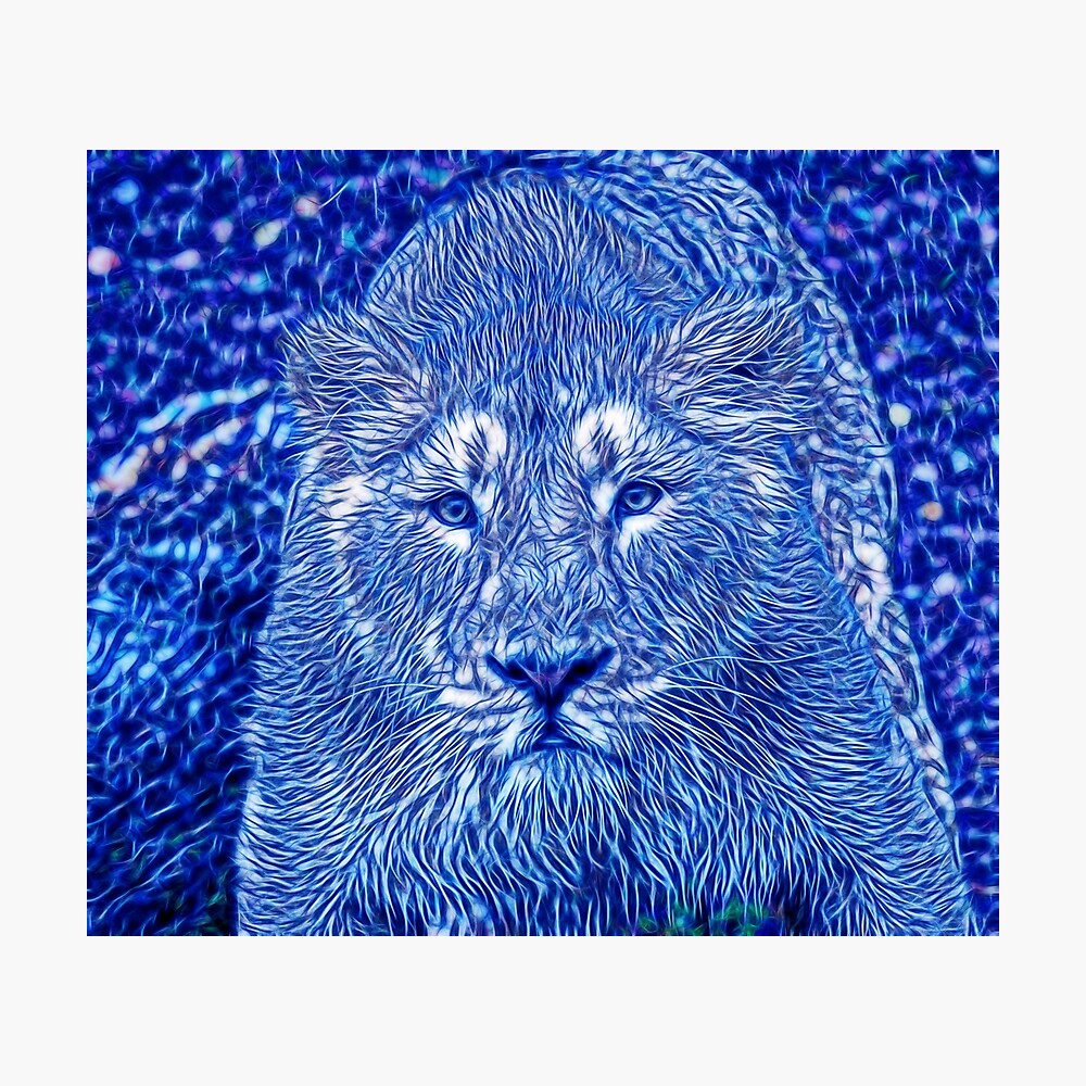 Póster «Si hubiera leones azules» de EDDArt | Redbubble