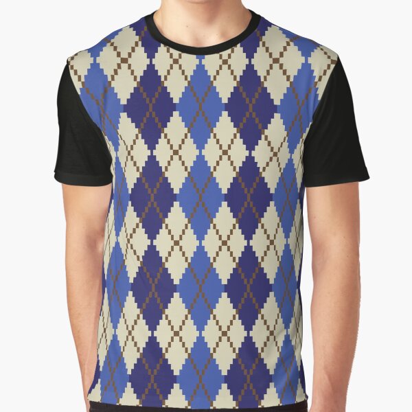 Blueberry Scone Argyle Graphic T-Shirt