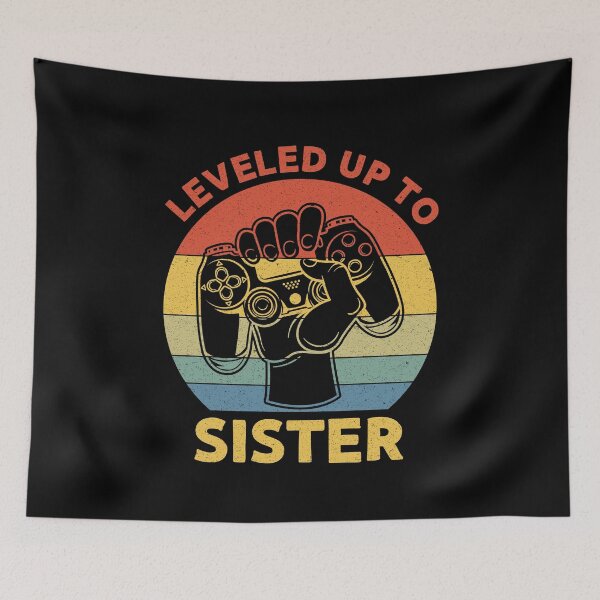 Item preview, Leveled Up To Sister: Sister Gift - New Sister of Brother designed and sold by Adexyl.
