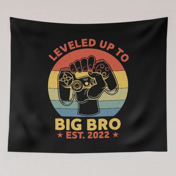 Item preview, Leveled Up To Big Bro EST 2022: Big Brother Gift - New Brother Siblings designed and sold by Adexyl.
