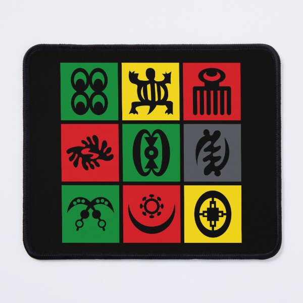 Item preview, Adinkra Africa Symbols Art Rasta Flag designed and sold by designandclouds.