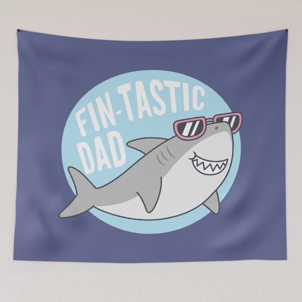 Item preview, Funny Shark With Shades Fin-tastic Dad Pun designed and sold by rustydoodle.