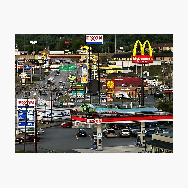 Breezewood Bypass Pennsylvania Upscaled Photographic Print