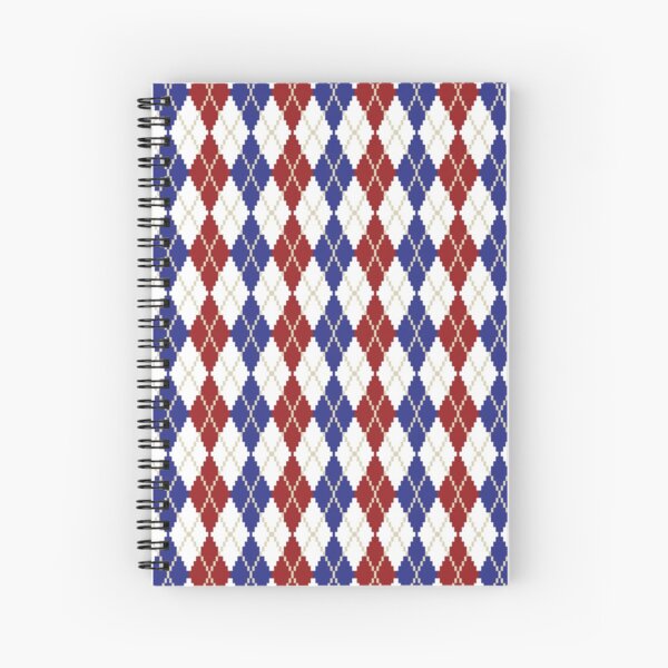 Americana Argyle Spiral Notebook