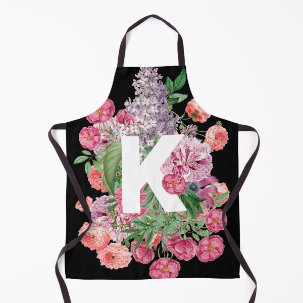 Item preview, Romantic Letter K with Vintage Flowers designed and sold by Trish Dish.