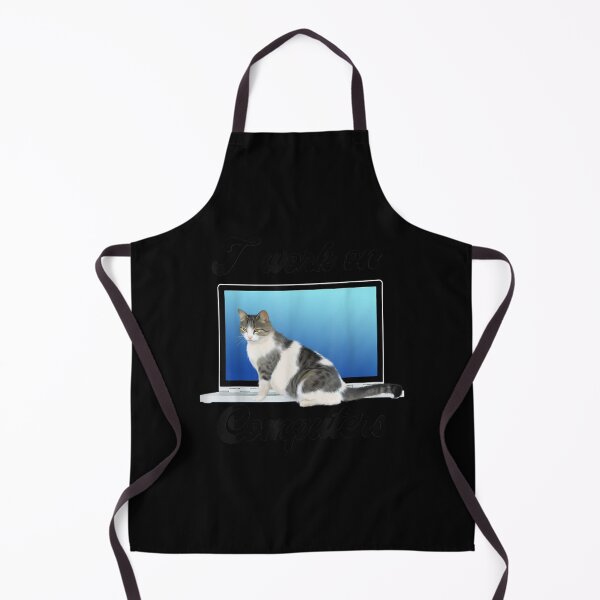 Item preview, Funny Grey amp; White Cats Kitty and Computers for pet lovers T-Shirt designed and sold by AmbuehlErnest.