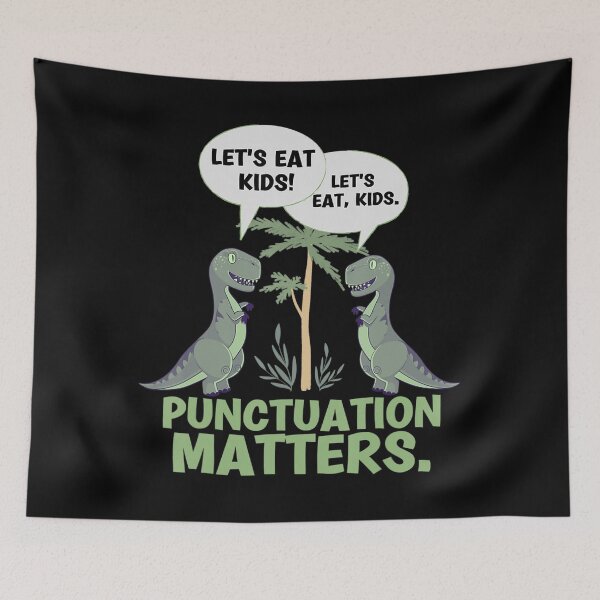 Item preview, Lets Eat Kids Punctuation Matters T-Rex Cute Funny Dinosaur designed and sold by dickvusqr.