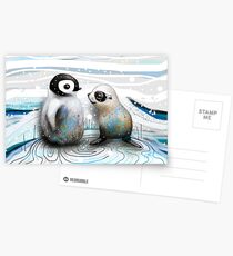 Penguin Chick and Baby Seal Postcards